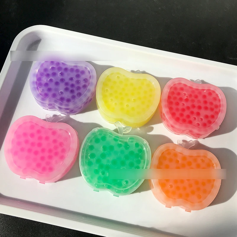 اسفنجي الدب الصغير ضغط البثور الضغط تململ لطيف قرصة أبل مكعب الدببة مكافحة الضغط تنفيس لعبة حسية مضحكة #6