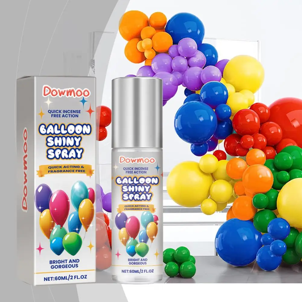 Balloon Shiny Spray 60ml Brightener Spray for Latex Balloons Balloon Shine Spray for Lasting Gloss Finish