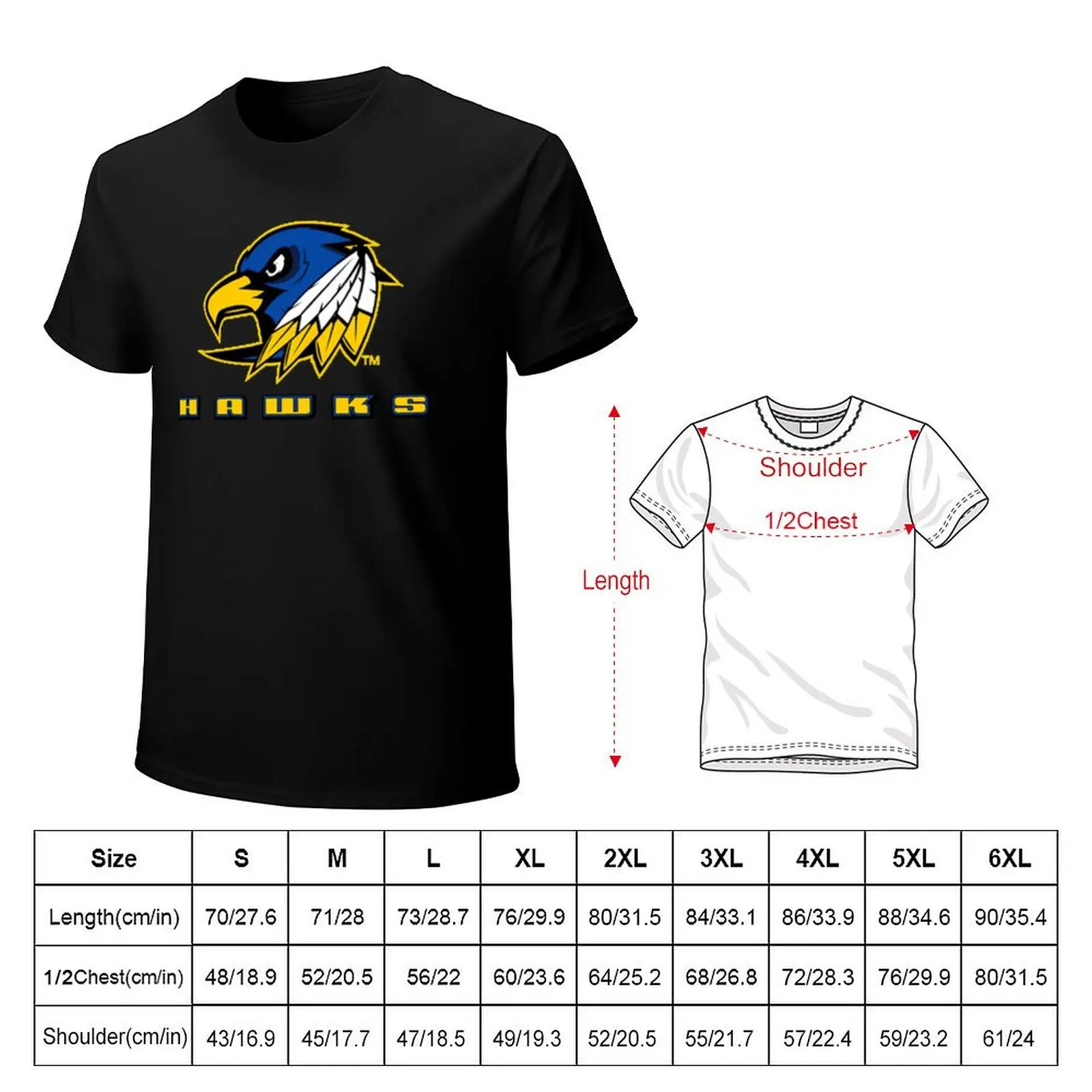 Sheridan Hawks T-Shirt Big Size Crew Neck T-Shirt