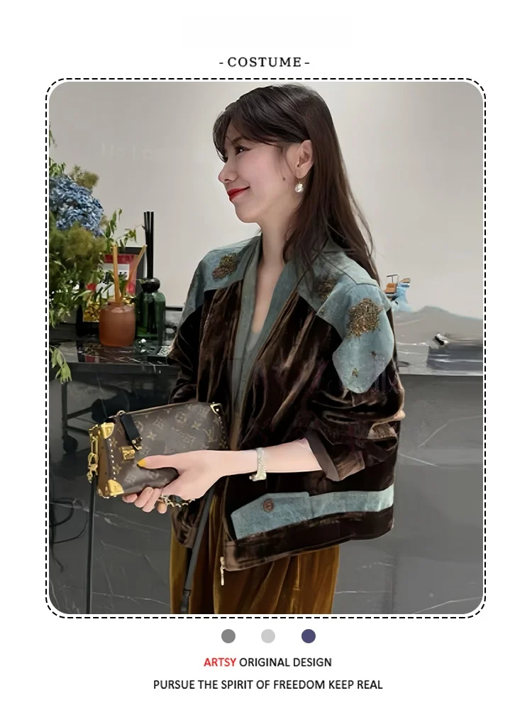 Ele Set di jeans a T-Piece per donna Autunno 2025 Pantaloni a gamba larga a vita alta Casual Sle Misto cotone Jaet traspirante