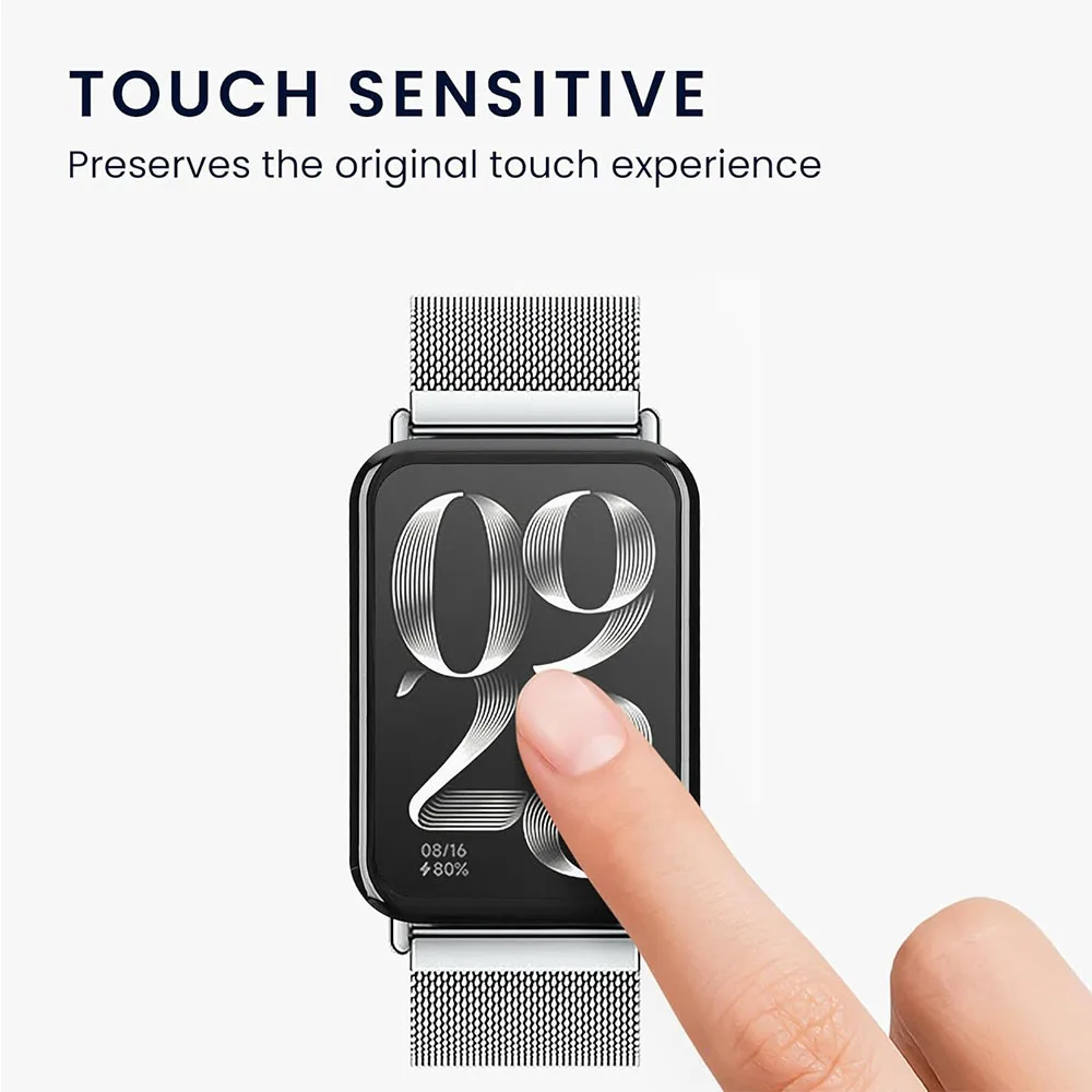 BEHUA ثلاثية الأبعاد حافة منحنية فيلم غطاء كامل شاشة مقاومة للخدش أفلام واقية لشاومي الفرقة 9 برو Smartwatch فيلم الملحقات