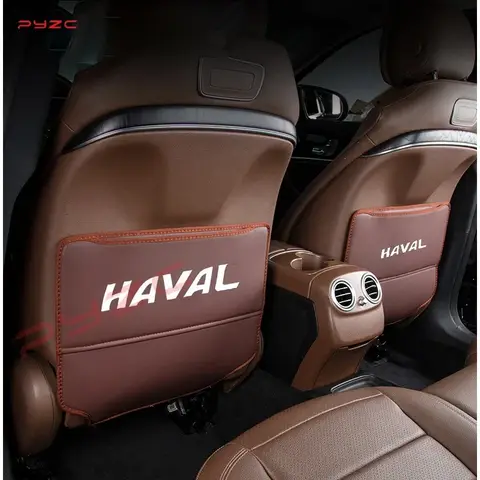 2PCS Leathe 자동차 좌석 뒤 후면 안티 킥 패드 보호 매트 커버 Haval H1 H2 H3 H6 H7 H9 M6 F7X 자동 인테리어 액세서리