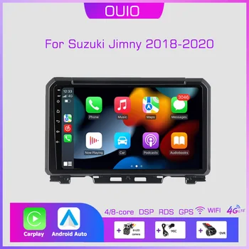 2din 8G + 128G IPS 9 pouces Android10 autoradio lecteur multimédia Carplay Auto GPS Navigation DSP BT pour Suzuki Jimny 2018 2019 2020