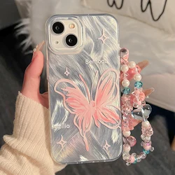 Case with Bracelet for iPhone 16 Pro Max Case iPhone 11 13 15 Pro Max 14 11 Plus 13 12 Pro Luxury IMD Shockproof Cover Case