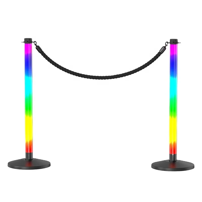 Pilier de diode électroluminescente RVB, barrière à corde pour pavillon photo 360