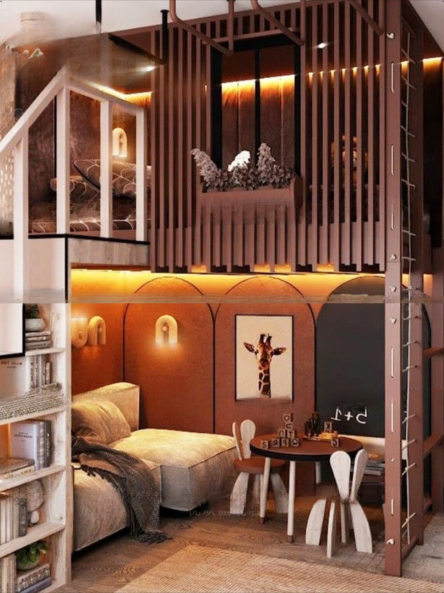شقة صغيرة سرير درين للأطفال أسرة علوية وسفلية تخزين رف الكتب سرير غرفة الأطفال