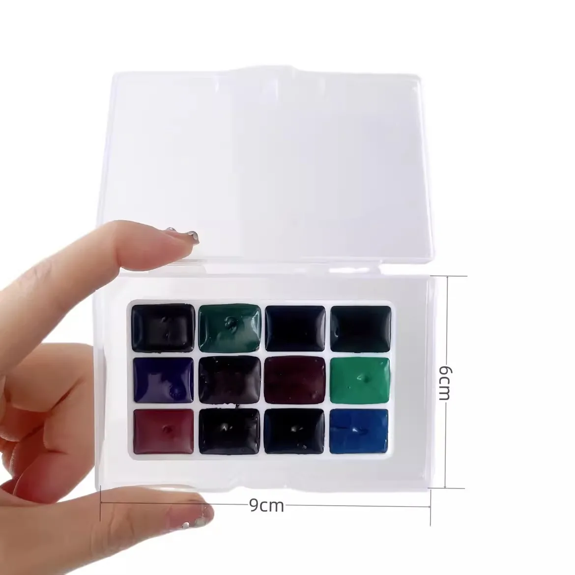 MAIRTINI satu Set cat air pelapis 12 warna 1/2ml cat air Profesional seniman sampel buatan tangan warna air untuk perlengkapan seni lukis