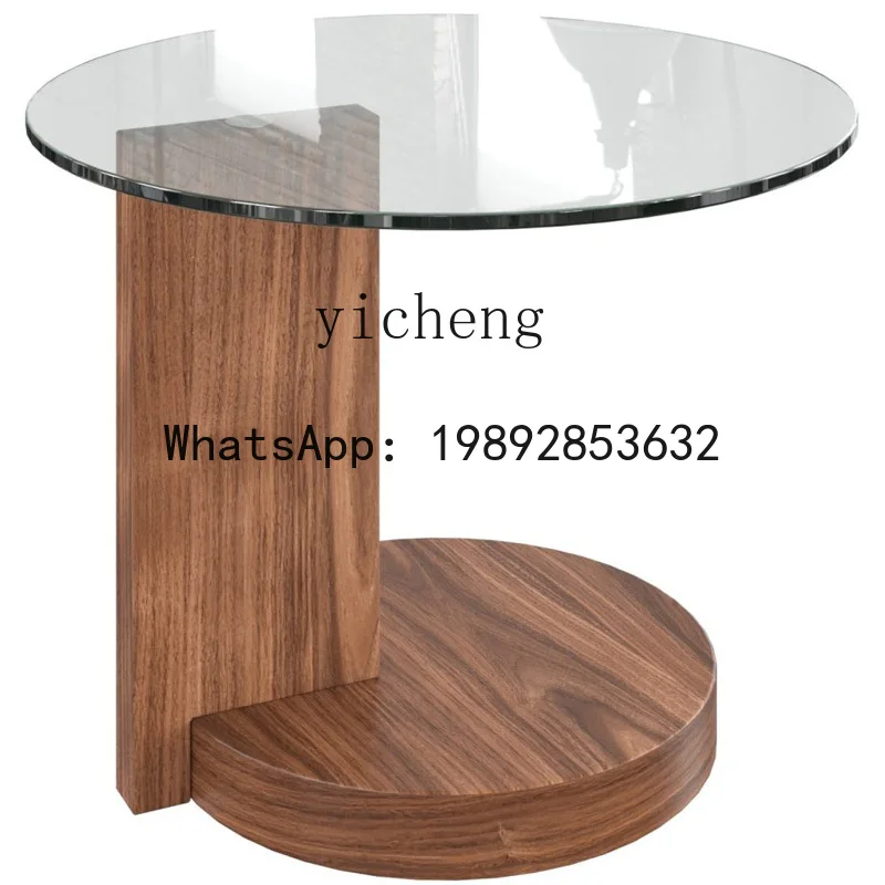 

X3 Modern Living Room Coffee Table Combination LE607-A Table All Solid Wood Glass Creative Tea Table