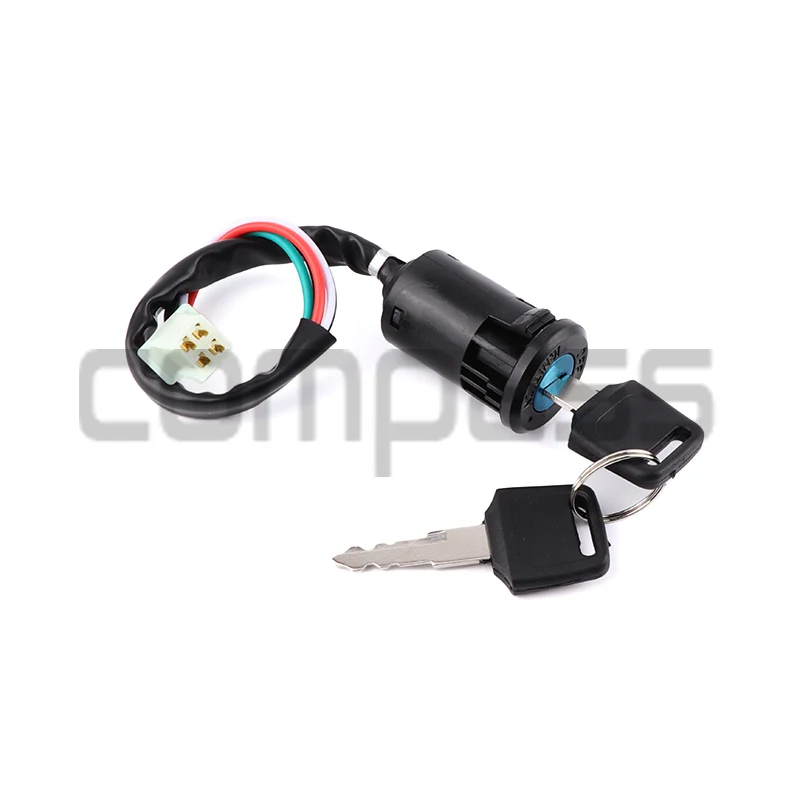 For ATV Kart Scrambling Motorcycle 4 Wire Universal Ignition Key Start Switch Door Lock Key Motorcycle Accessories