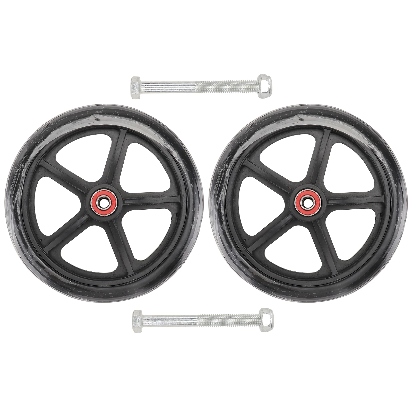 

2 Pcs Wheelchair Accessories Replacement Front Tyres Walker Disabled Wheels Spare Parts Solidwheel