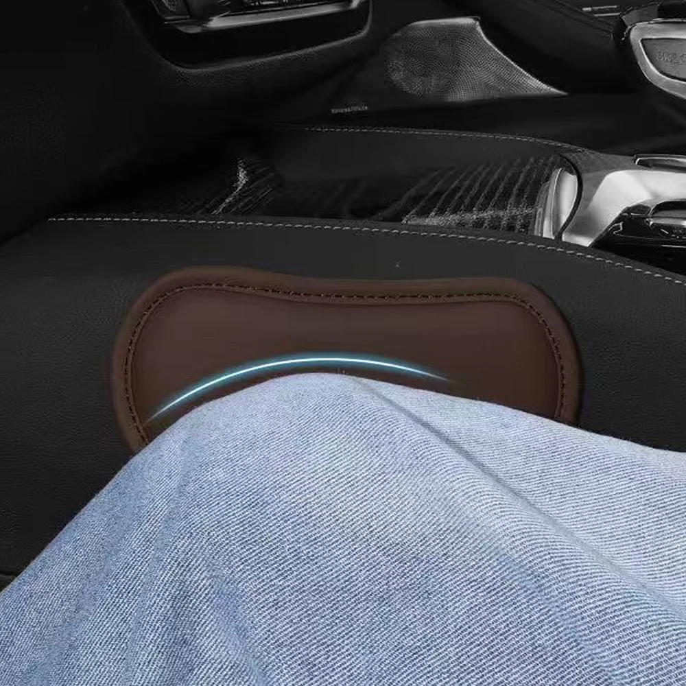 Comfortable Suede Car Pillow Car Knee Pad Auto Cushion Elastic Memory Foam Leg Pad Headrest In The Car Interior Accessories