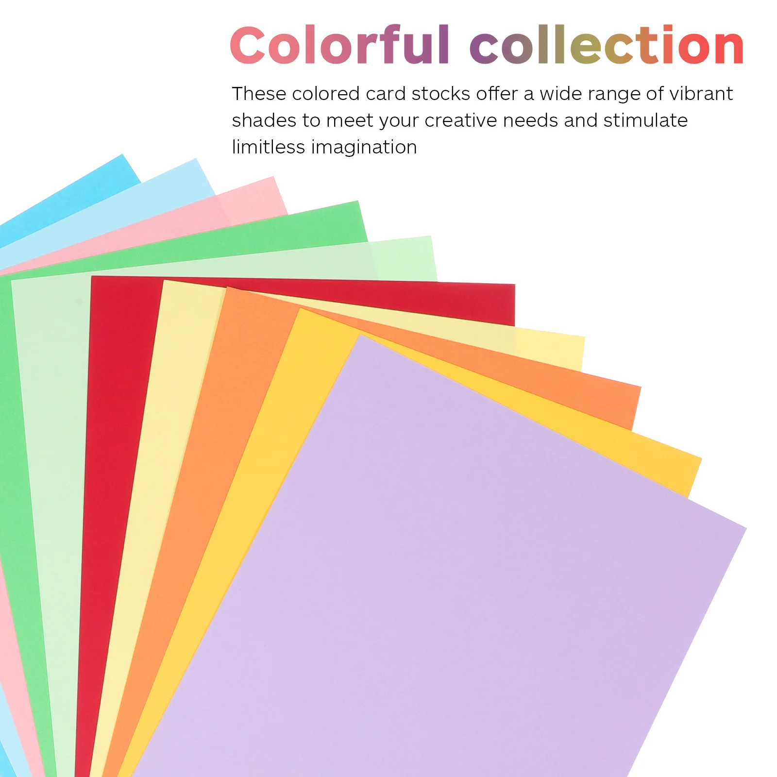 100 Sheets Colored Cardstock for Card Making Craft Supplies Construction Paper Scrapbook Postcard Art Projects Kids