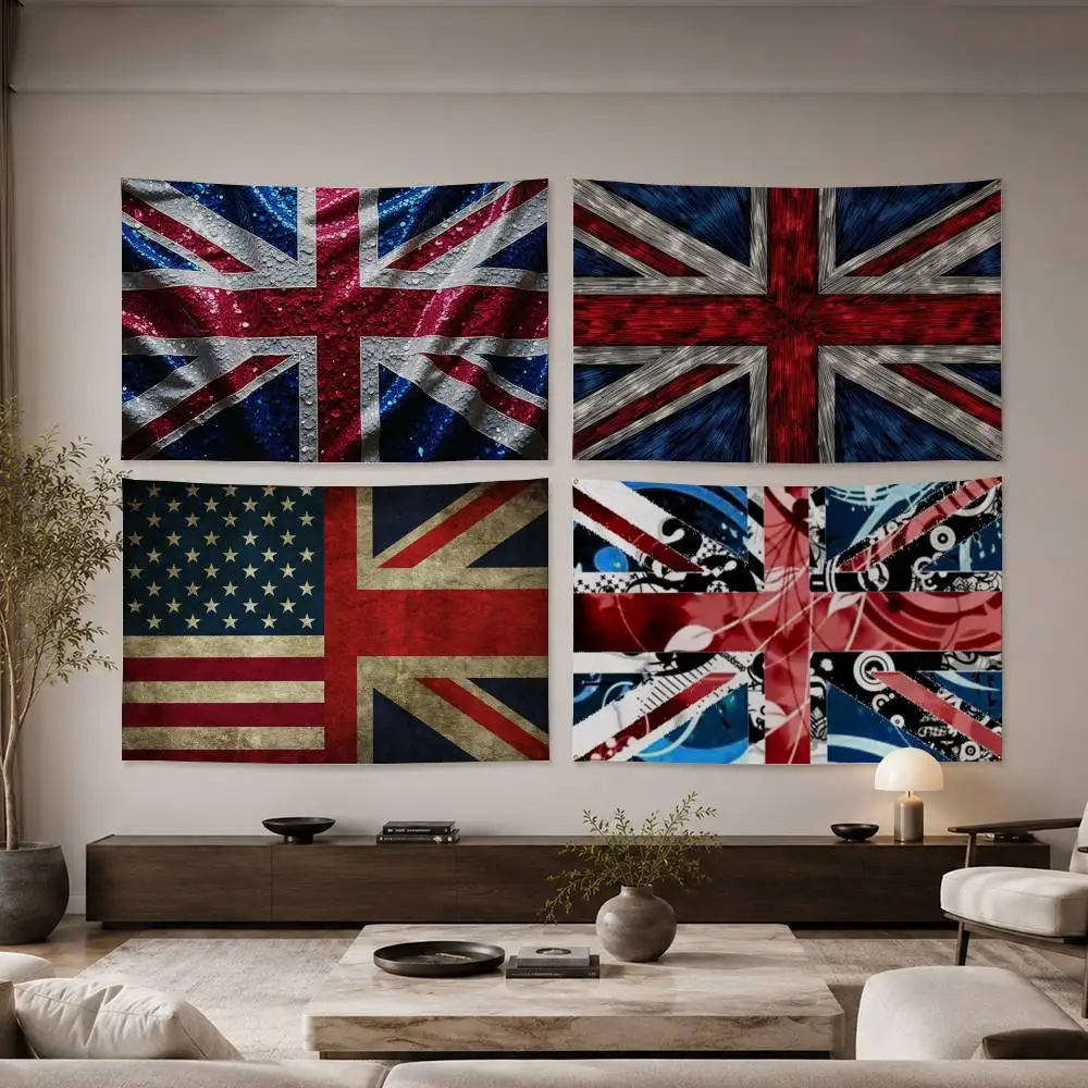 

U-UK E-England Flag Flags Wall Hanging Background Art Banner for Bedroom Home Outdoor Decor