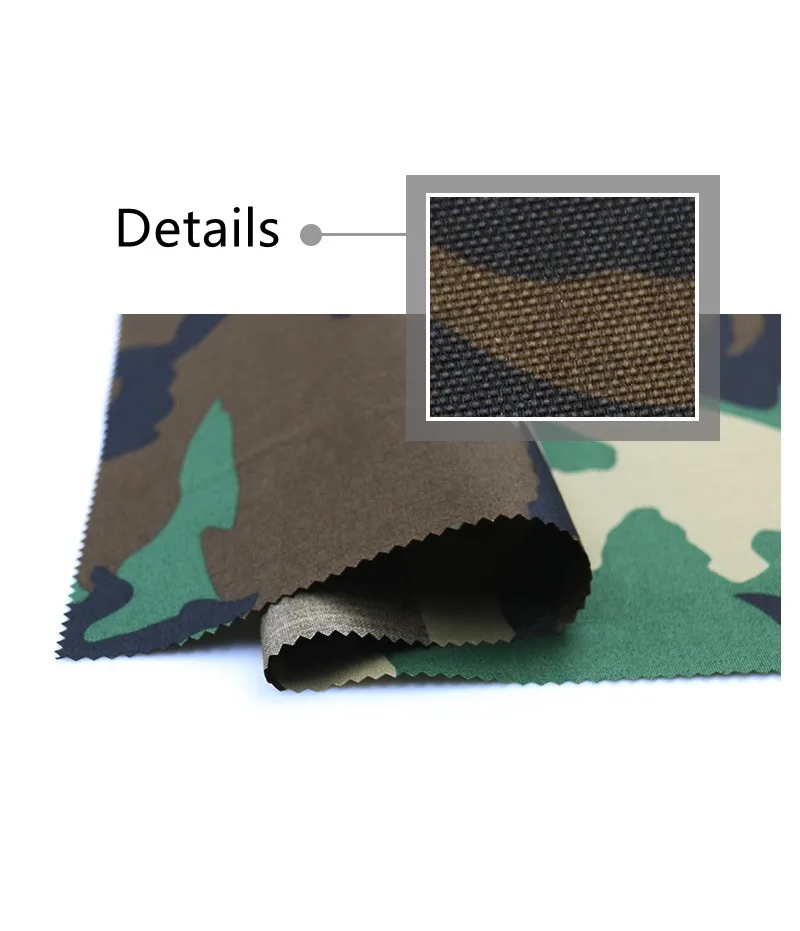 500D Nylon M81 Woodland Camouflage Fabric US Military Uniform DIY Cloth PU Coating Waterproof