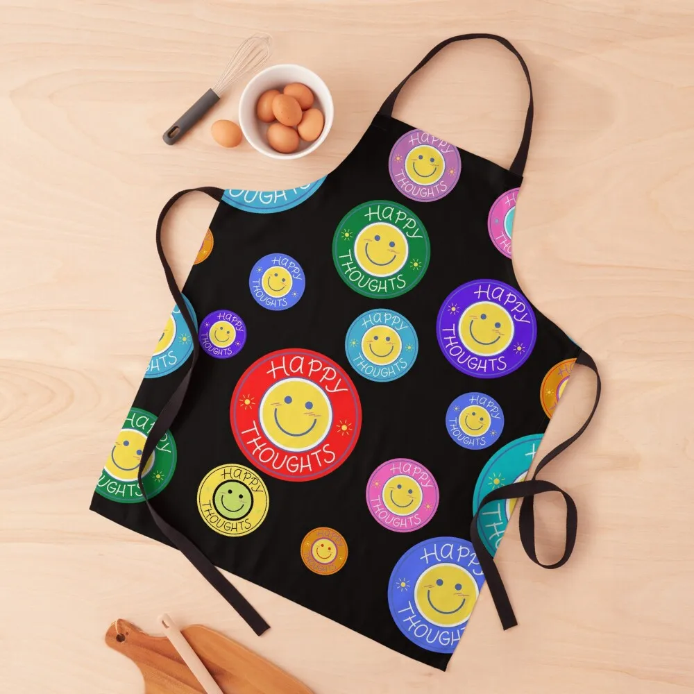 

Happy Thoughts Apron Beauty Men kitchen painters Apron