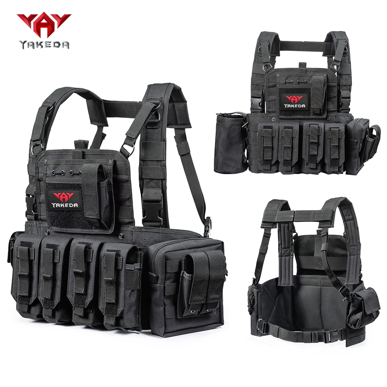 

YAKEDA modular multi pack design hunting vest with adjustable webbing and back cross webbing design to prevent sweating