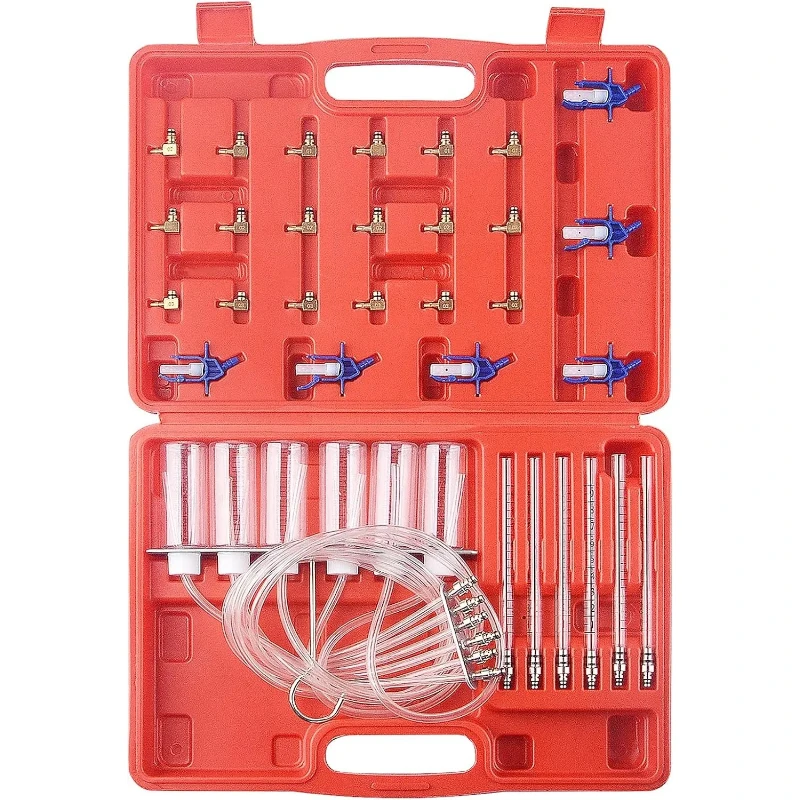 6-Zylinder-Diesel-Einspritzdüsen-Durchflussmesser-Adapterset, Common-Rail-Lecktester – Detail 2