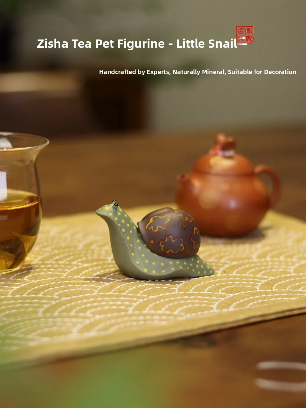 

Handmade Purple Clay Snail Tea Pet Creative Small Snail Tea Accories Tea Table Decorations Premium Quali Tea Tools