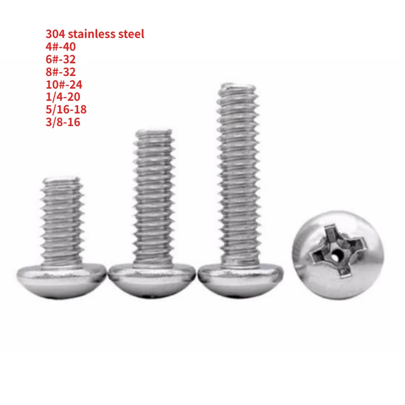 

5/10pcs 4# 6# 8# 10# ~ 3/8-16 UNC UNF 304 Stainless Steel Pan Head Cross Vacuum Exhaust Screw Hollow Through-hole Threading Bolt