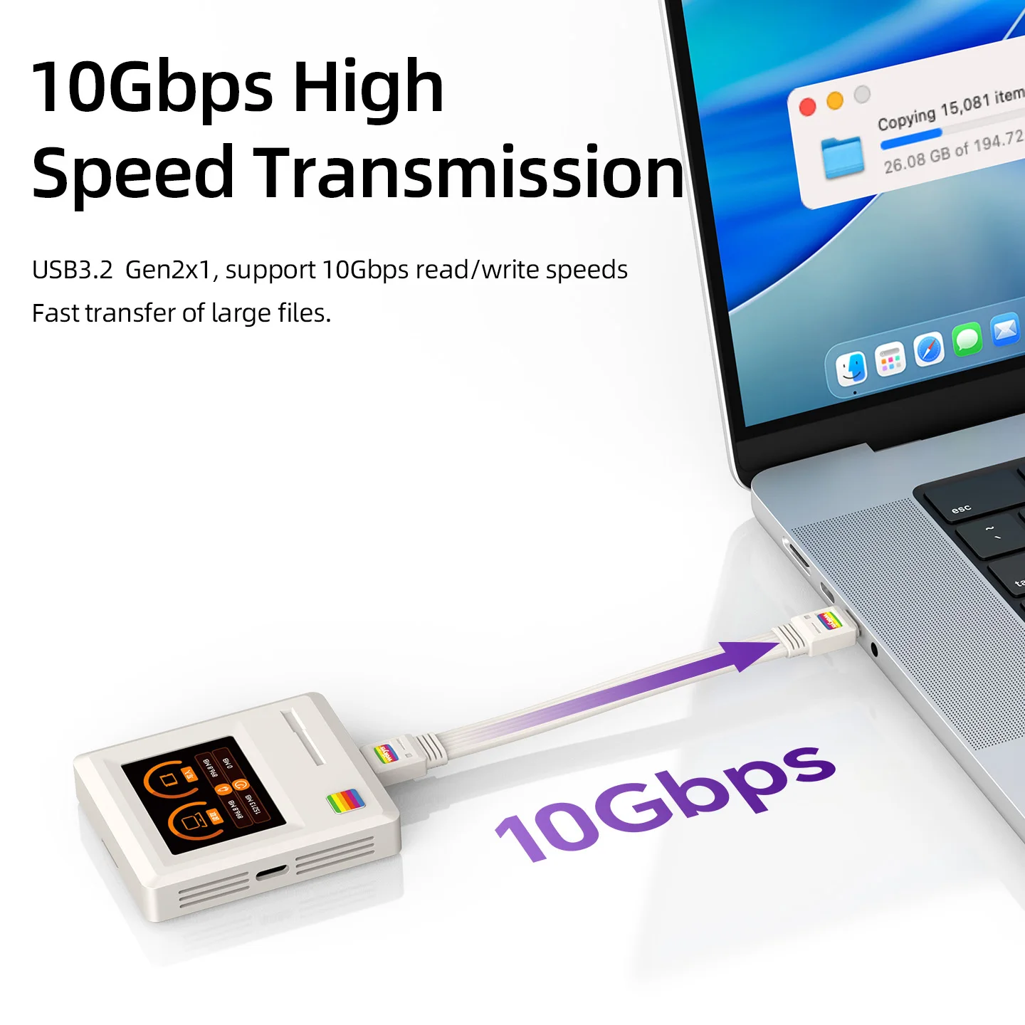 Wokyis Magnetic M.2 2230 NVMe SSD Enclosure Magsafe SSD Case USB C 3.2 Gen2 to NVMe PCI-E for iPhone 17 Pro Max ProRes MacBook