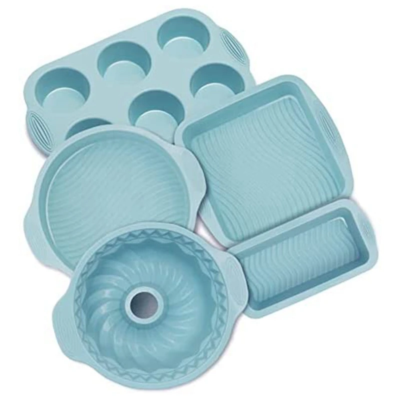 Silicone Bakeware Set Nonstick Baking Pans Cake Molds Set For Baking Cookies Baking Sheet Cake Pan Bread Pan Pizza Pan