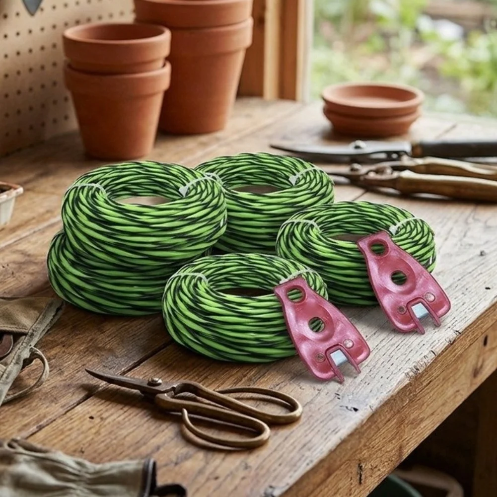 Twisted Spiral Weave Nylon Trimmer Line 10m per Roll Designed for Tough Grass and for weeds Resists Fraying Against Hard