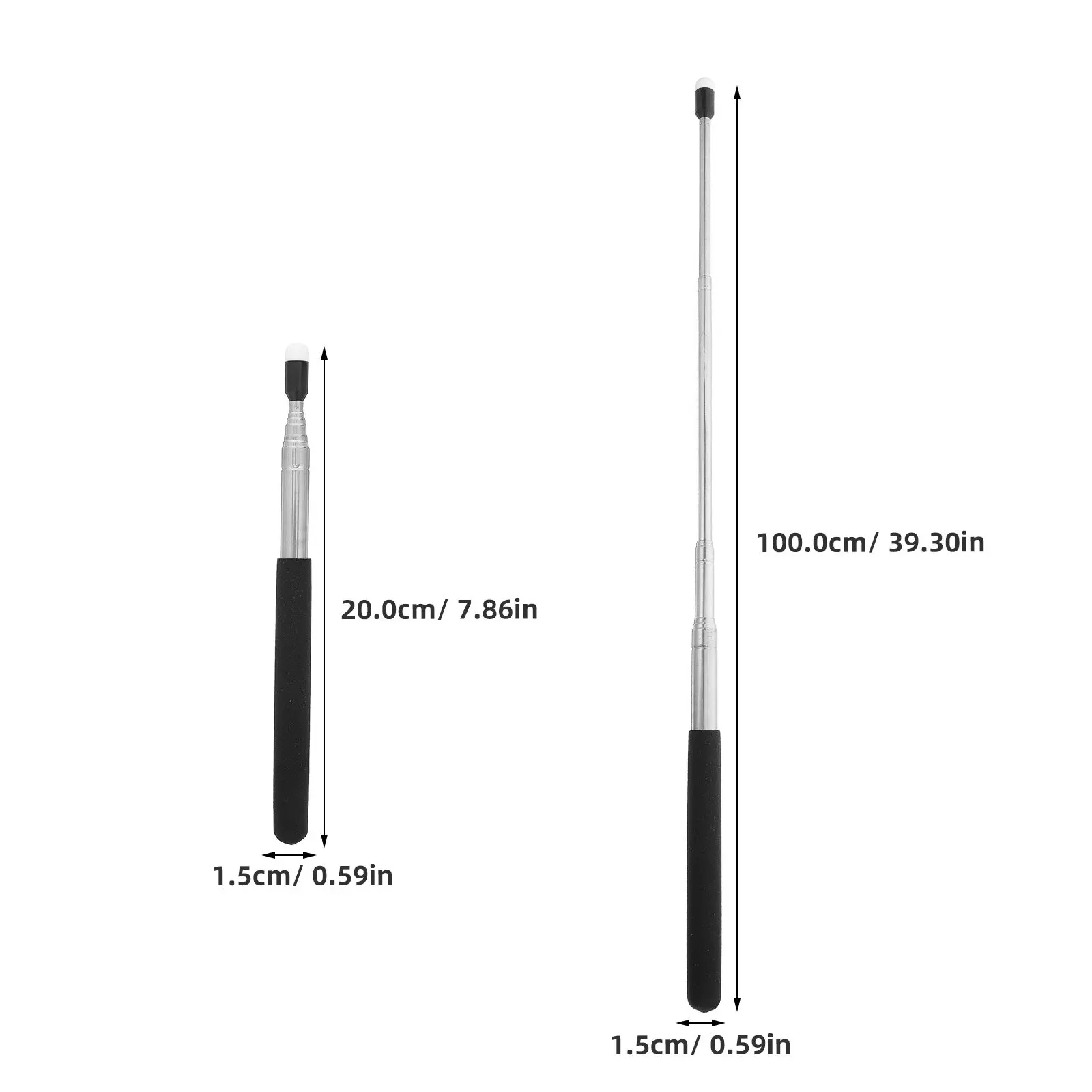 3Pcs Extendable Teaching Pointers Retractable Metal Chalkboard Whiteboard Sticks Lightweight Portable Teacher Presentation