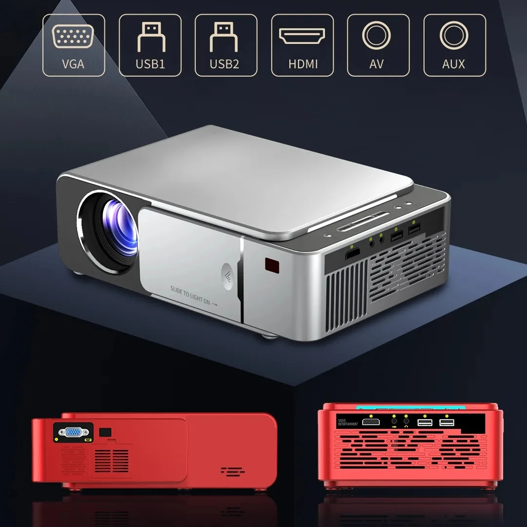 

T6 Led Projector Support Bluetooth 4K 3D HD 3500 Lumens WiFi Movie Game Portable Home Theater Cinema Beamer For Smartphone New