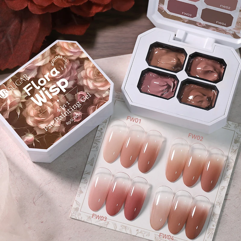 

UR SUGAR 4 IN1 Pat Painting Gel Nail 4 цвета градиентная живопись гель для дизайна ногтей полуперманентные замачиваемые УФ-гвозди, используемые для геля DIY