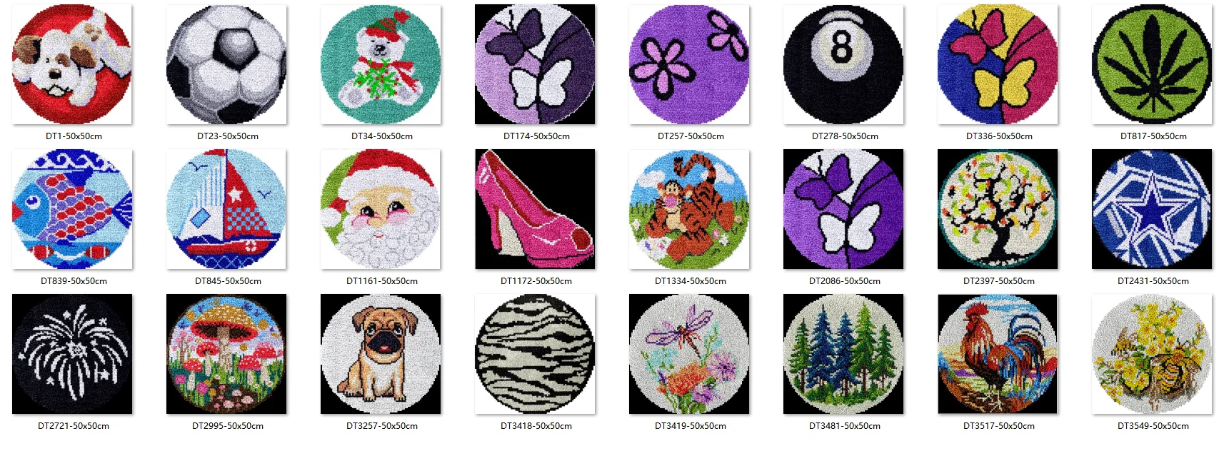 

Наборы крючков с защелкой, крючок с защелкой, ковер с предварительно напечатанным холстом, вязание крючком, рукоделие для взрослых, 50-50 см, Рождественский человек, 2025 г.