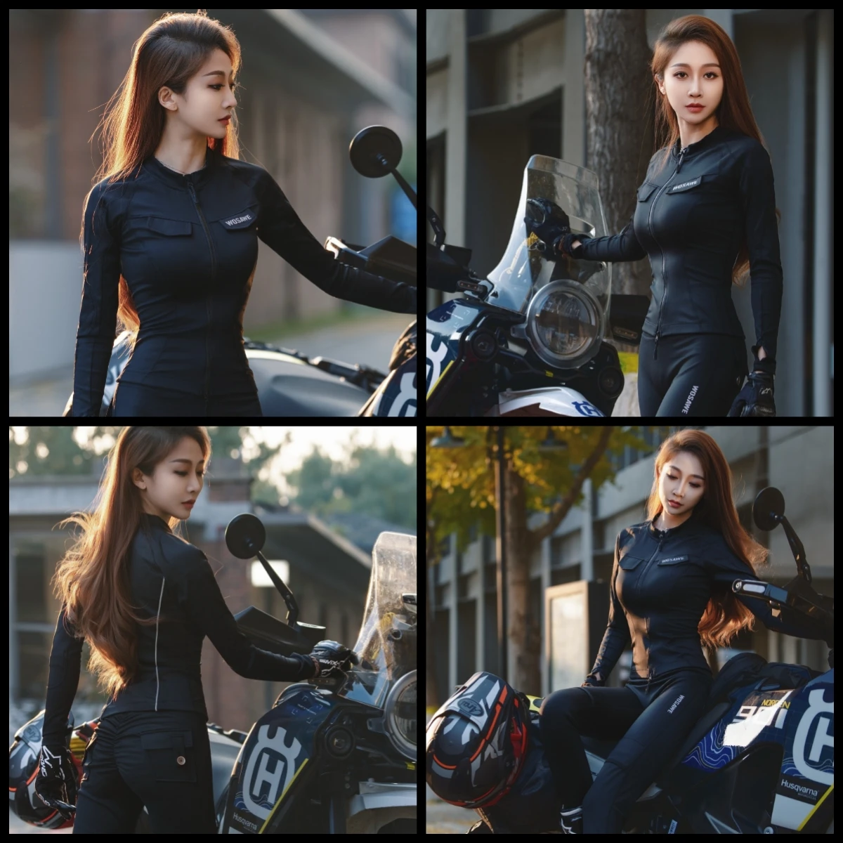 WOSAWE النساء دراجة نارية لينة درع كامل الجسم الخريف الشتاء دراجة نارية سترة واقية موتوكروس سباق السراويل منصات المعتمدة CE