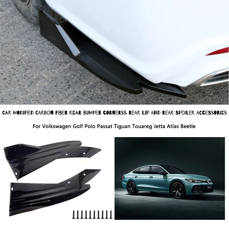 Rear Bumper Lip Diffuser Splitter Canard Protector Front For Volkswagen Golf Polo Passat Tiguan Touareg Jetta Atlas Beetle
