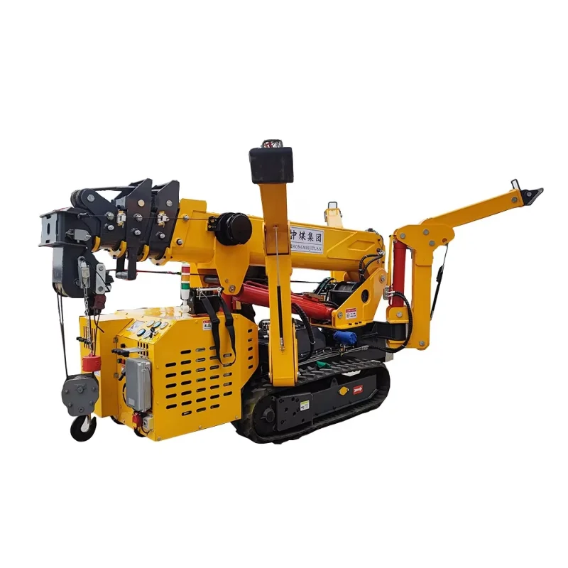 YG Miniature Spider Crane 8 Tons Track Frame Slewing Construction Hydraulic Spider Crawler Telescopic Boom Crane for Bulgaria