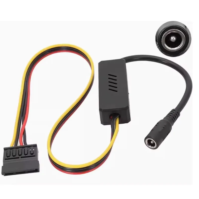 12VDC5525 to SATA IDE external power supply module cable for NAS industrial computer 12V to 5V step-down board power line