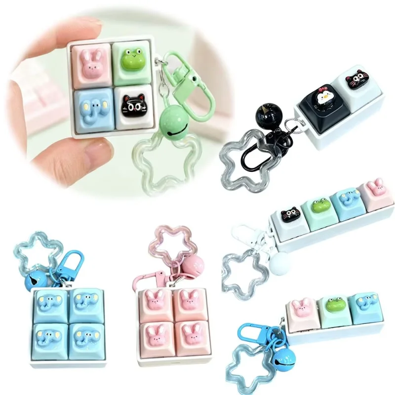 Cute Cute Item Decompression Button Submerged Base Decompression Button Keychain Backpack Pendant