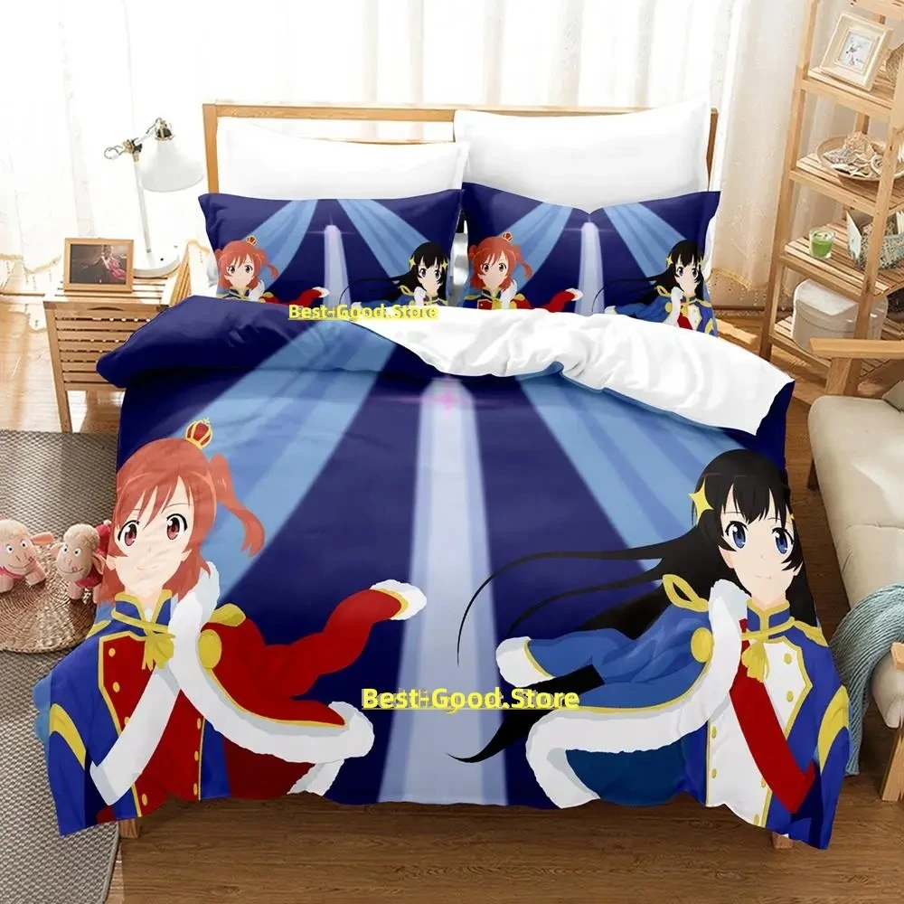 2023 Shoujo Kageki Revue Starlight Bedding Set Single Twin Full Queen King Size Bed Set Adult Kid Bedroom Duvetcover Sets Anime