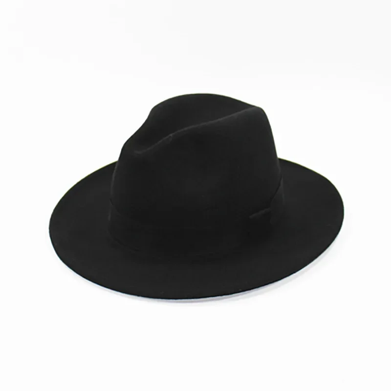 Nuovi nuovi cappelli a tesa larga da uomo e da donna autunnali e invernali, cappelli jazz di lana alla moda, cappelli a cilindro in stile inglese