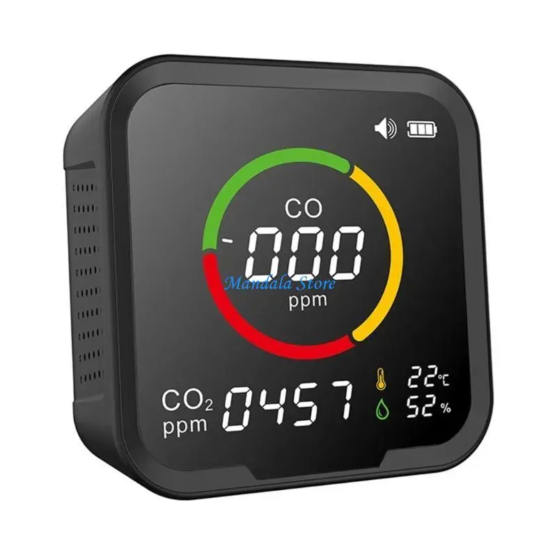 U2JC Portable Air Quality Humidity Carbon Monoxide Detector LCD Digital Display Meter