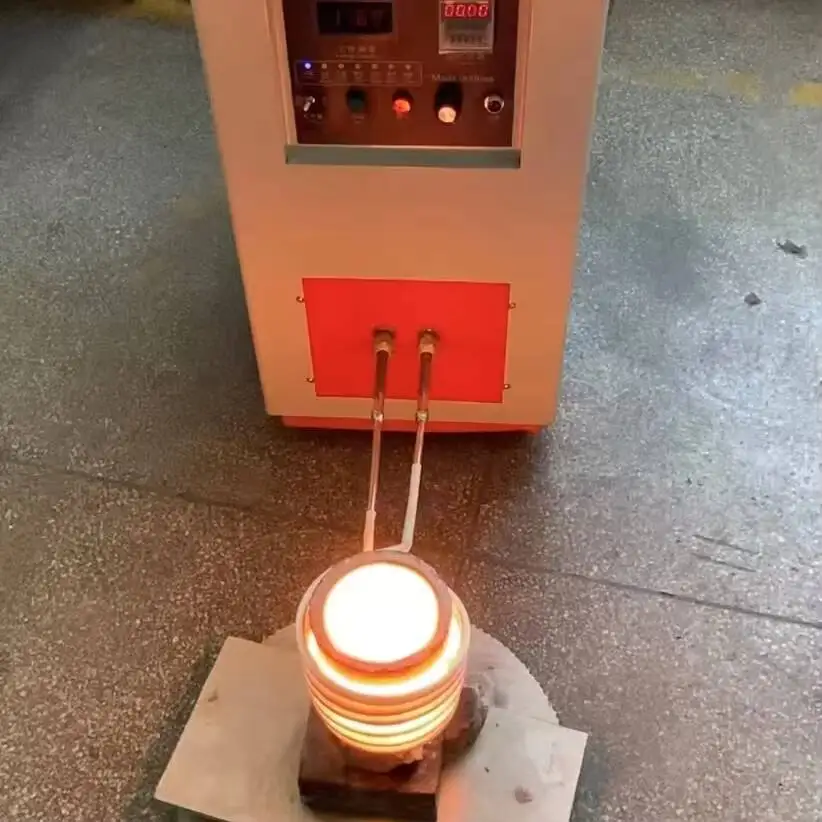 Medium Frequency Induction Melting Furnace Small Capacity 10Kg To 100Kg For Gold Sliver