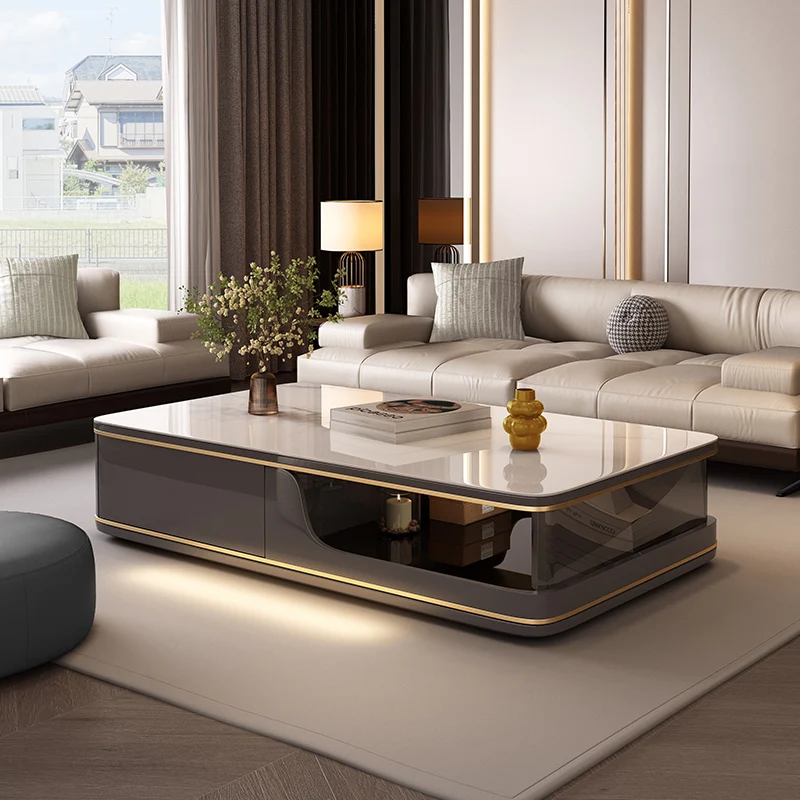 

Luxury Design Coffee Table Transparent Storage Unique Italian Coffee Tables Nordic Glam Articulos Para El Hogar Accessories