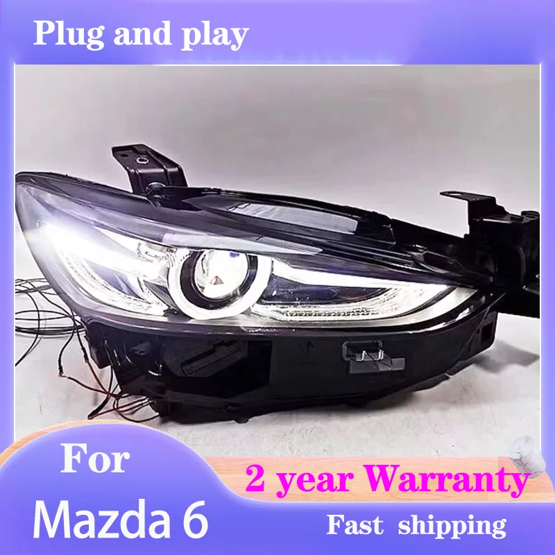 

Car Styling for 2019-2021 Mazda6 Atenza Headlight DRL all led Angel Eye Bi Headlight Accessories