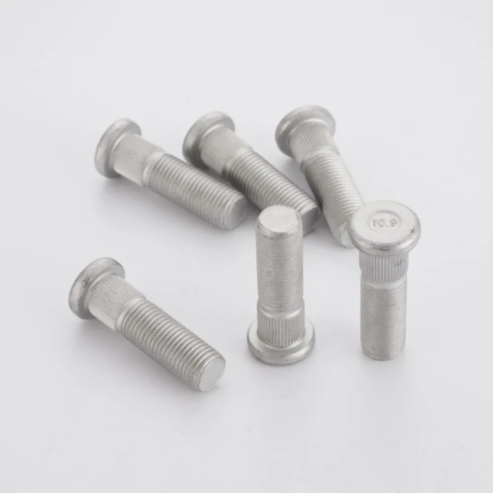 5pcs Wheel Lug Studs Hub Spline Bolts M12x1.25 Knurl OD 12.3mm Length 43mm For Suzuki Gianni Chery BAIC