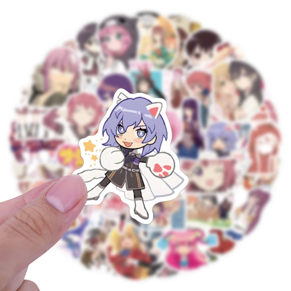 10/30/55 szt. Kawaii Anime Gra Dziewczyna Yuri Naklejki dla Dzieci Śliczne Naklejki z Postaciami z Kreskówek DIY Notatnik Telefon Laptop Naklejki PVC Zabawka