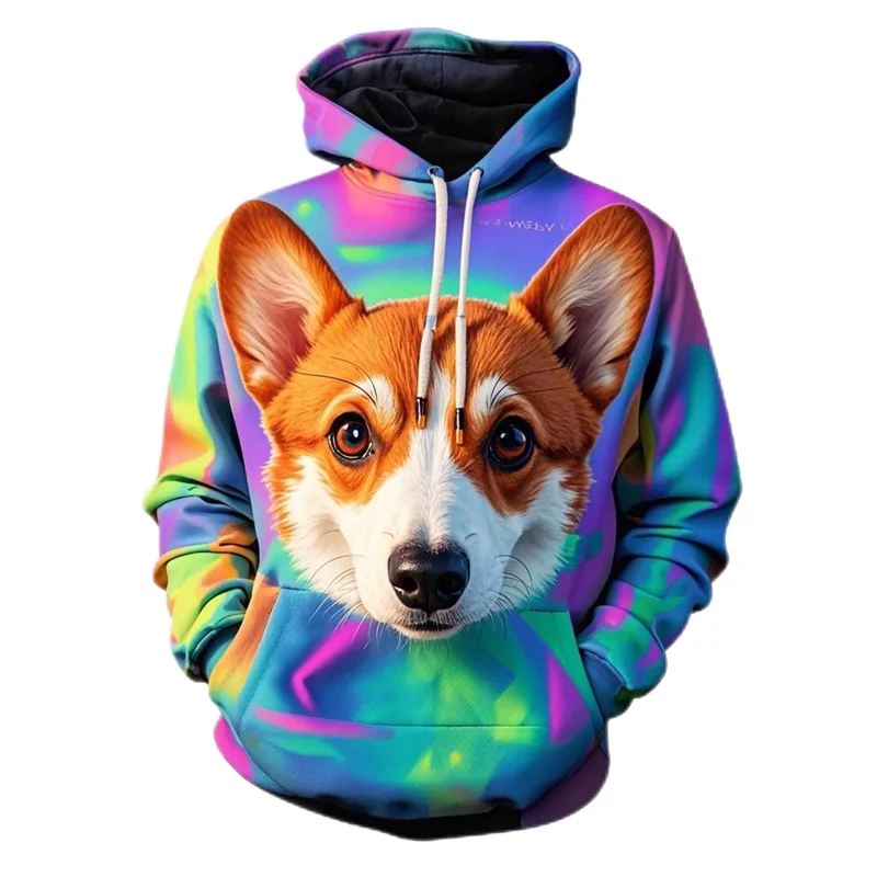 

Cute Corgi 3D Printed Hoodies For Men Clothes Casual Women Streetwear Kawaii Pet Dog Sweatshirts Funny Dogs Pullovers Boy Hoody