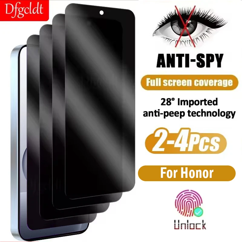 

2-4Pcs Premium Privacy Screen Protector for Honor 500 Pro Full Coverage Tempered Glass for Honor 500 Anti-spy Protective Film