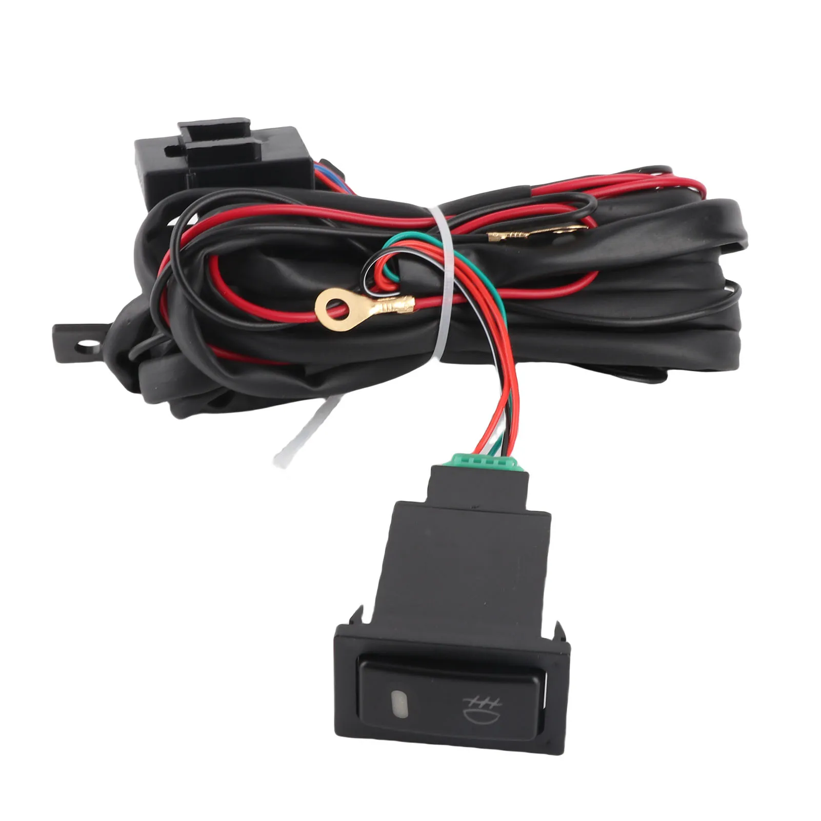 

12V Universal Car LED Fog Light On/Off Switch Wiring Harness Fuse Relay Kit