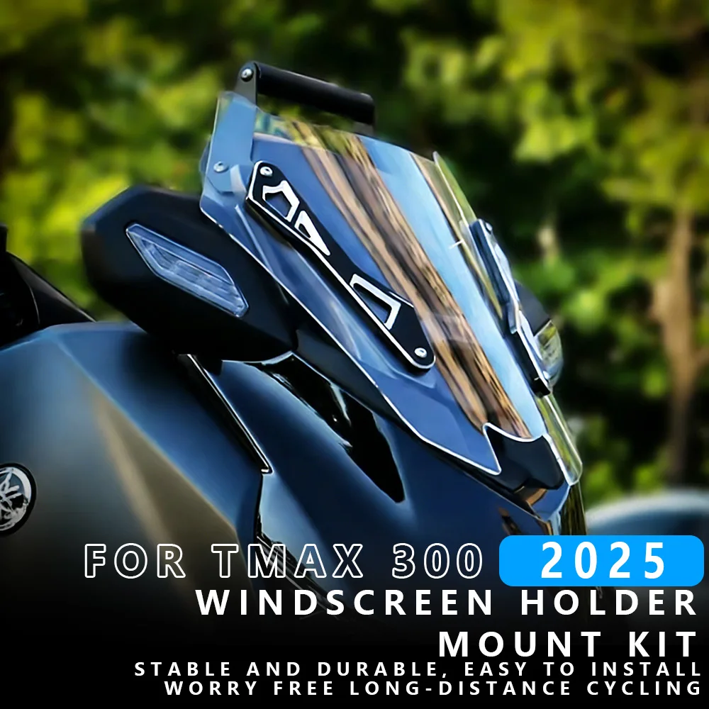 Decorative For Yamaha X-MAX 300 2025-2026 Motorcycle Accessories Windscreen New Windshield Bracket  Holder Mount Kit Aluminum