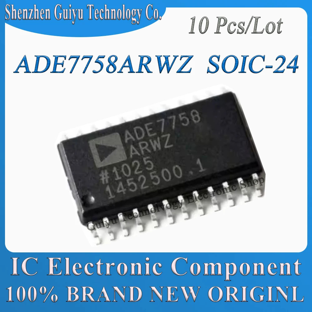 

10 Pcs/Lot ADE7758ARWZ ADE7758AR ADE7758 ADE77 ADE SOIC-24 IC Chip