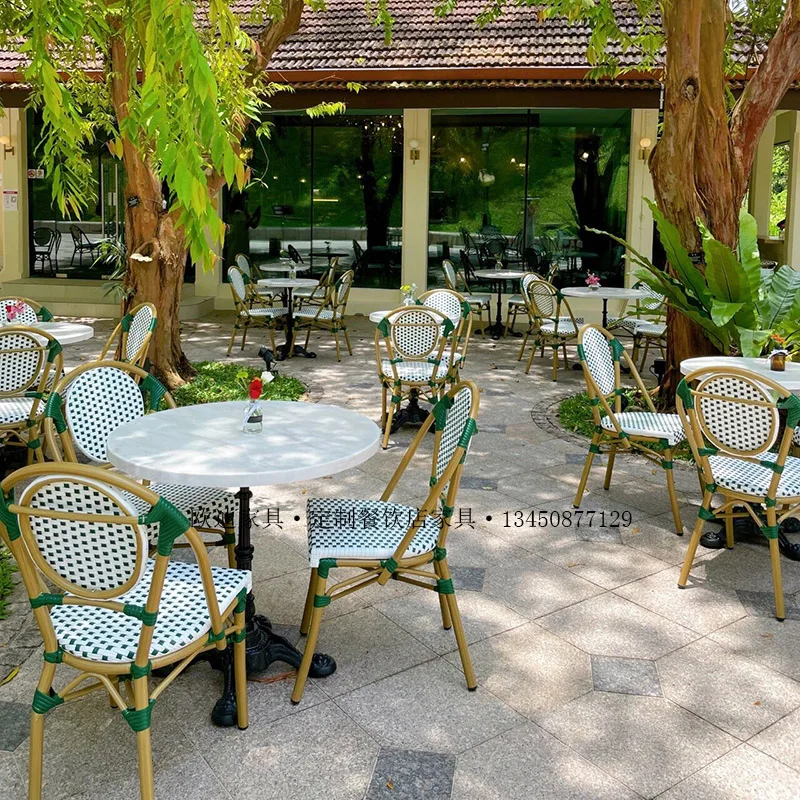 

Internet celebrity dessert shop milk tea shop marble table cafe western restaurant dining bar homestay leisure outdoor tables an