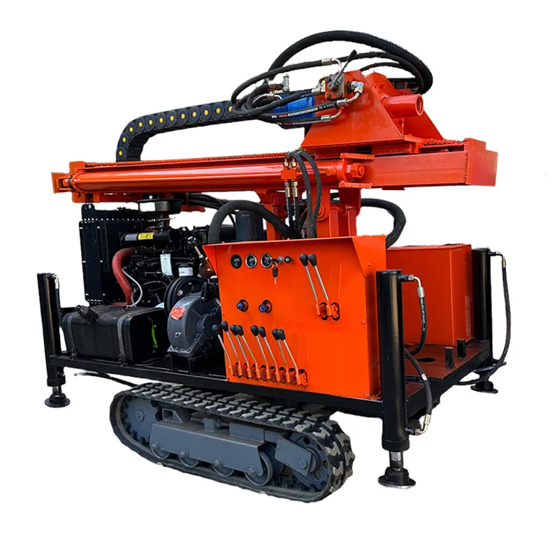 Feiyang FY-260 High Quality Pneumatic Drilling Rig with Crawler Chassis PLC-Controlled Engine & Pump High Operating Efficiency